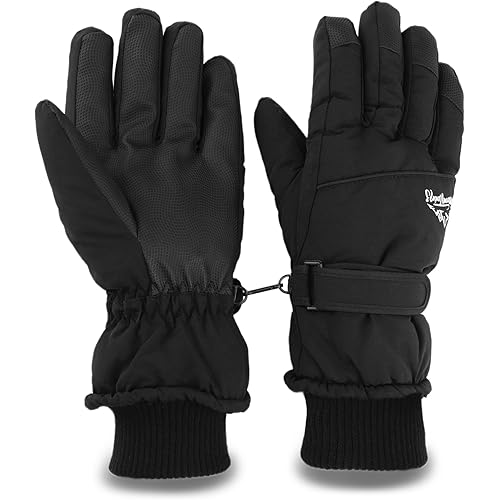 Winter Ski Snow Gloves for Women - Warm Waterproof Snowboard Gloves Mittens Non Slip Touchscreen Glove