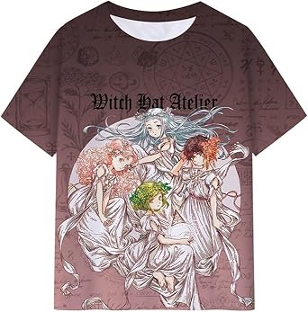 Anime Witch Hat Atelier T-Shirt Tee Short Sleeve Tops Cosplay Shirt