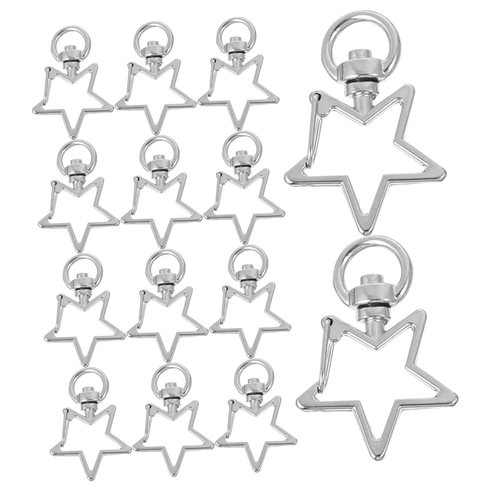 STOBOK 40 Piezas Mosquetón Llavero con Forma Cierre de Langosta Suministros DIY para Manualidades de Joyería y Accesorios de Bolsos Diseño Creativo y Base Giratoria 360° Adorno Artesanal