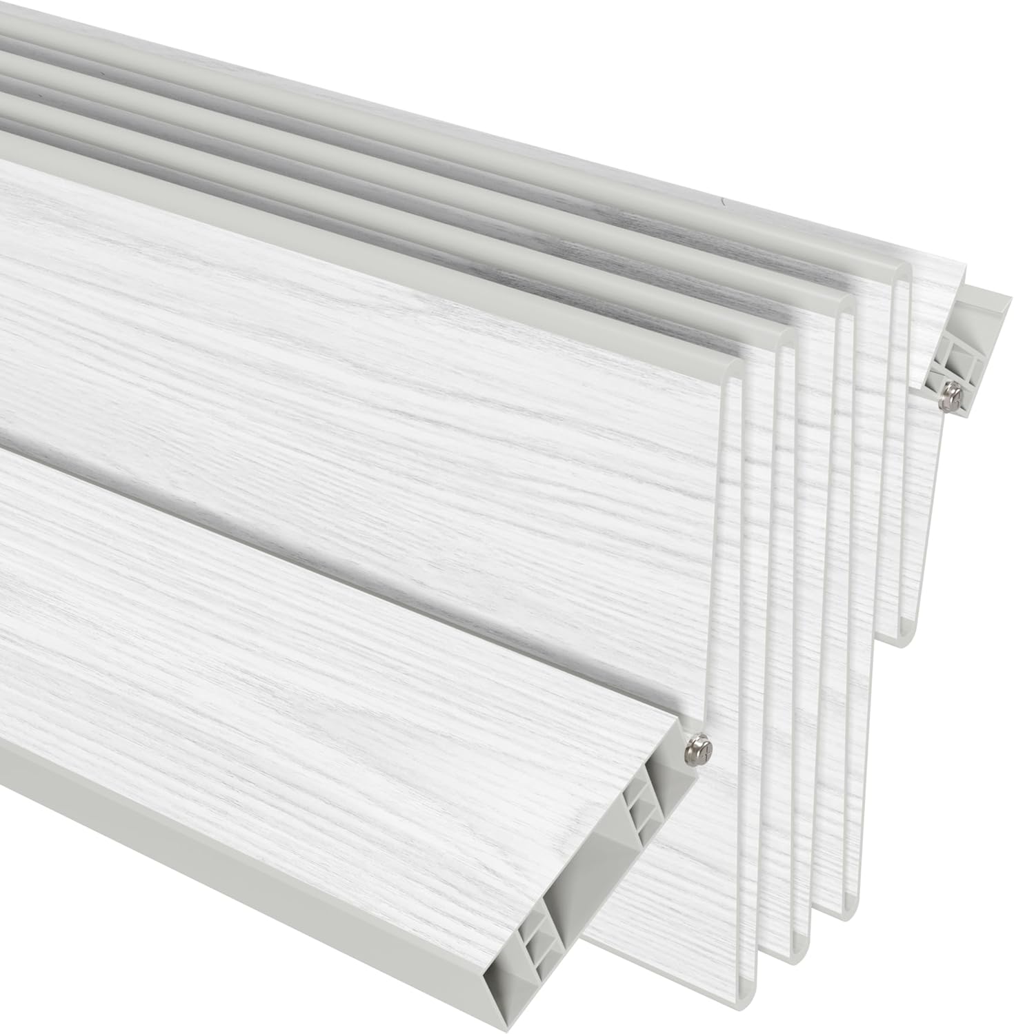 PVC Foldable Accordion Doors or Privacy Room Divider for Internal Use (White, 32)