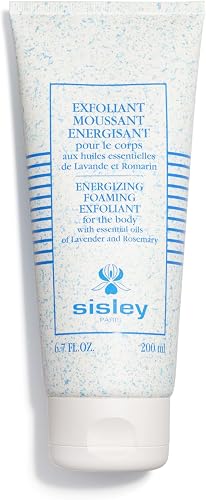 Sisley Paris Energizing Foaming Exfoliant for the Body - 200 mL - Shower Gel & Body Scrub with Lavender and Rosemary Essential Oils - All Skin Types