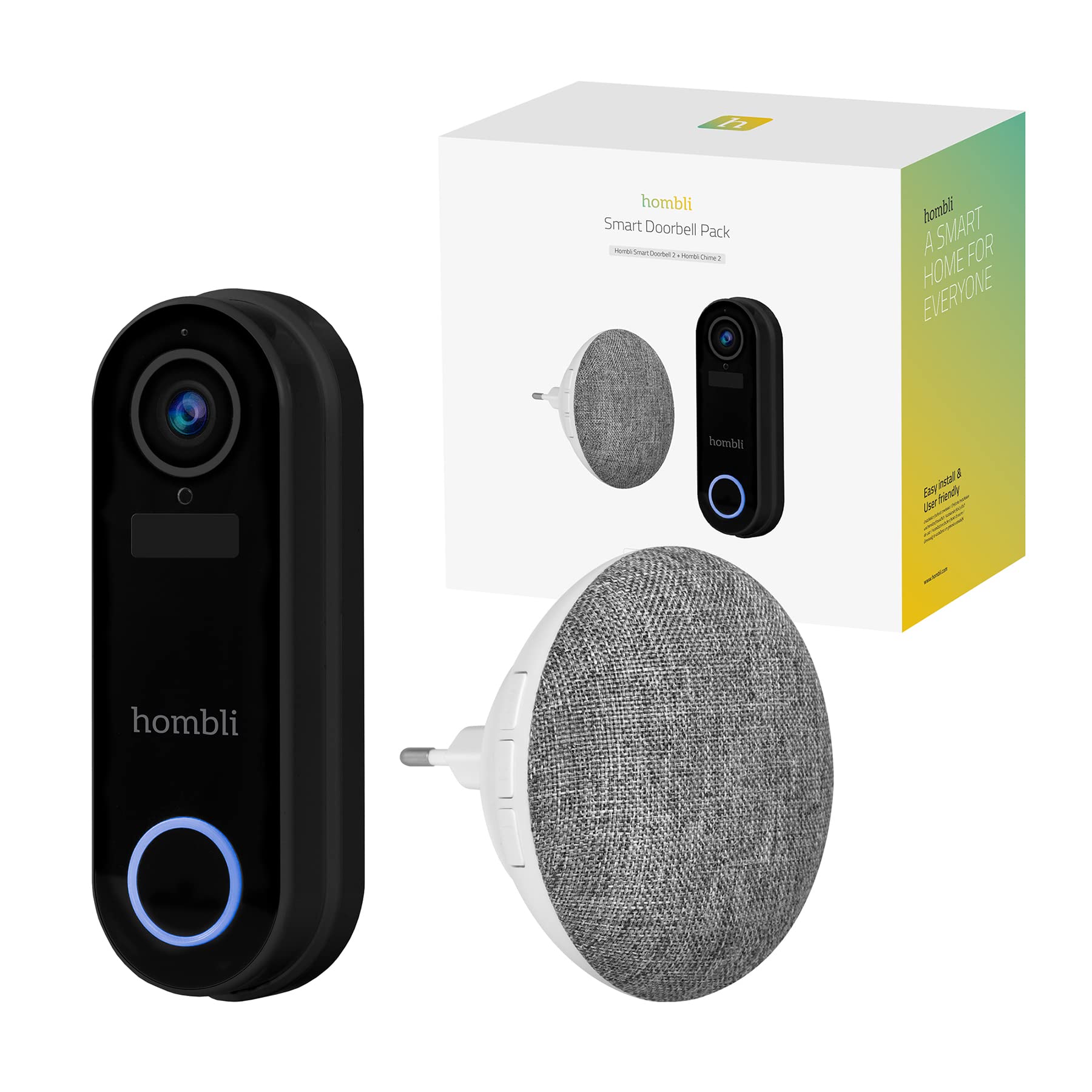 Hombli Smart Doorbell 2 Bundle mit Chime 2