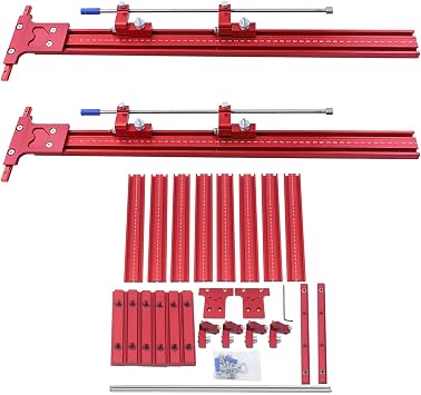 DYRABREST Woodworking Parallel Saw Track Guide System,Universal Aluminium Parallel Rail Guide Positioning Plate Track Saw Guide Rail Carpentry Tool 1200mm