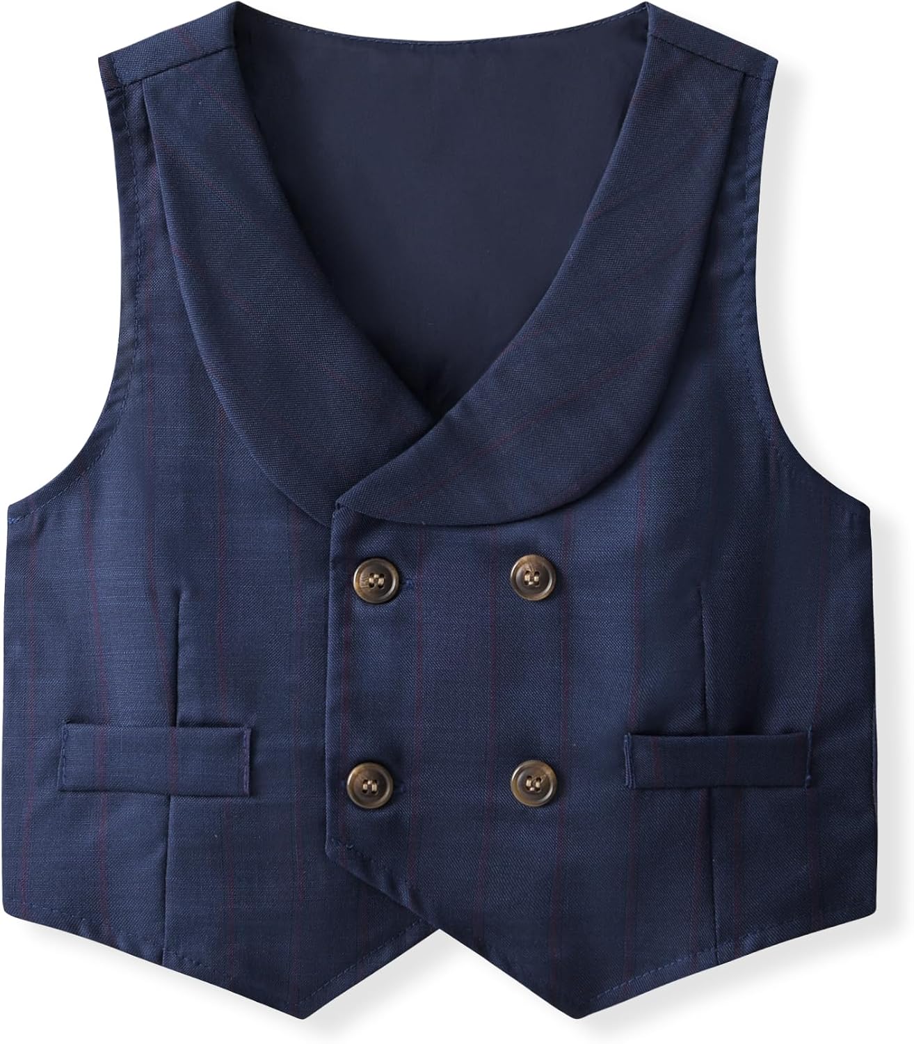 Kimocat Baby Boys Gentleman Bowtie Blue Suits Set Long Sleeve +Vest+Pants