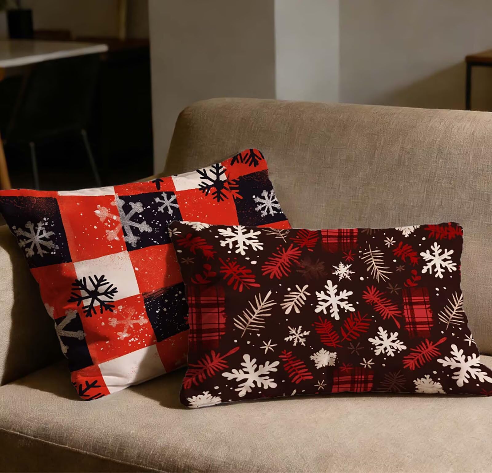 Taie oreiller 50x70 lot de 2 housse coussin rouge velours rectangulaire salon