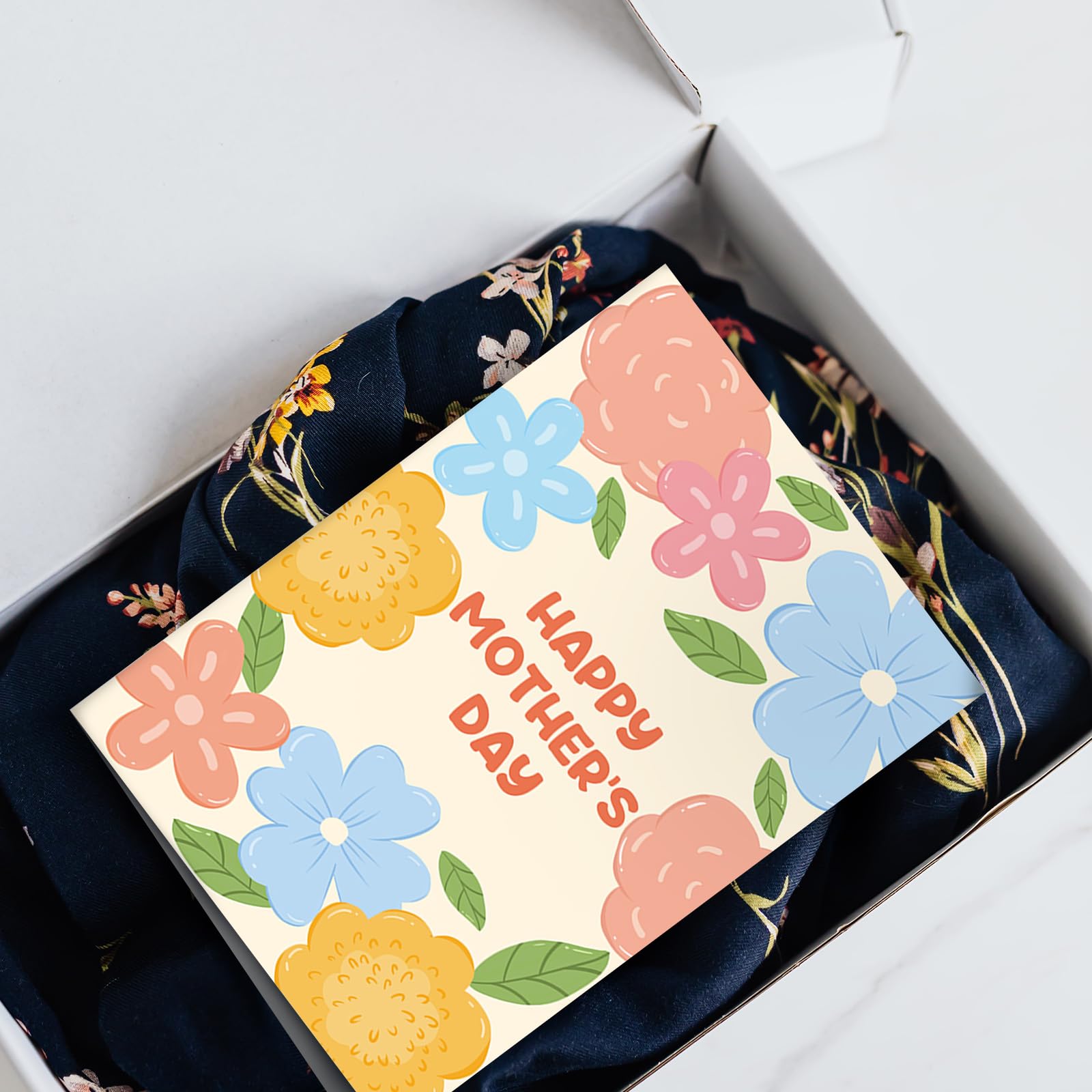 SuperShunhu Muttertagskarte Mit Blumen & Herzen – 20,3x13,5 Cm, Blanko Innen Für Persönliche Wünsche