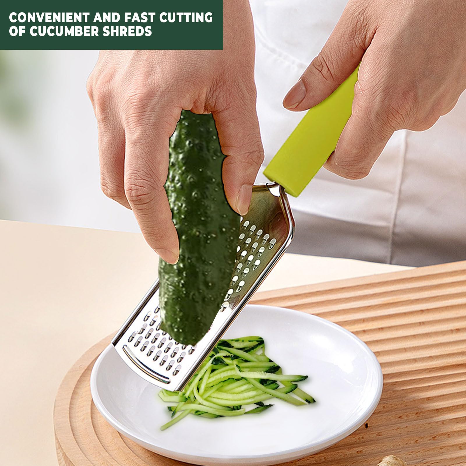Grattugia piatta con fondo antiscivolo in acciaio inossidabile Grattugia per aglio portatile Gadget da cucina per utensili da cucina con manico morbido allo zenzero Gadget LB  15