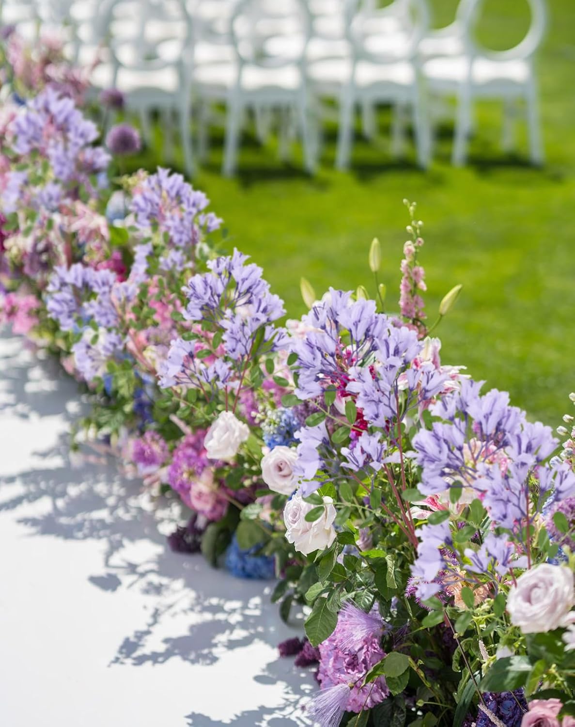 IPOPU 4Pcs Faux Light Purple Artificial Delphiniums, 24.8 Inch Long Stem Artificial Jacaranda Flowers for Tall Vases, Fake Delphiniums for Artificial Flower Arrangements, Home Party Decorations - Image 7