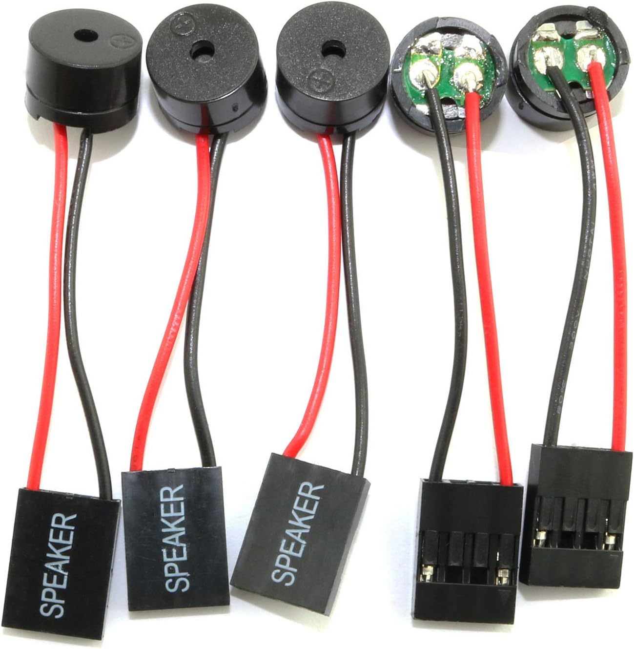5-Pack Mini Plug Speaker 4 Pin Desktop Computer Case PC Motherboard DIY Internal Code Beep Alarm Buzzer PC-BUZZER-5