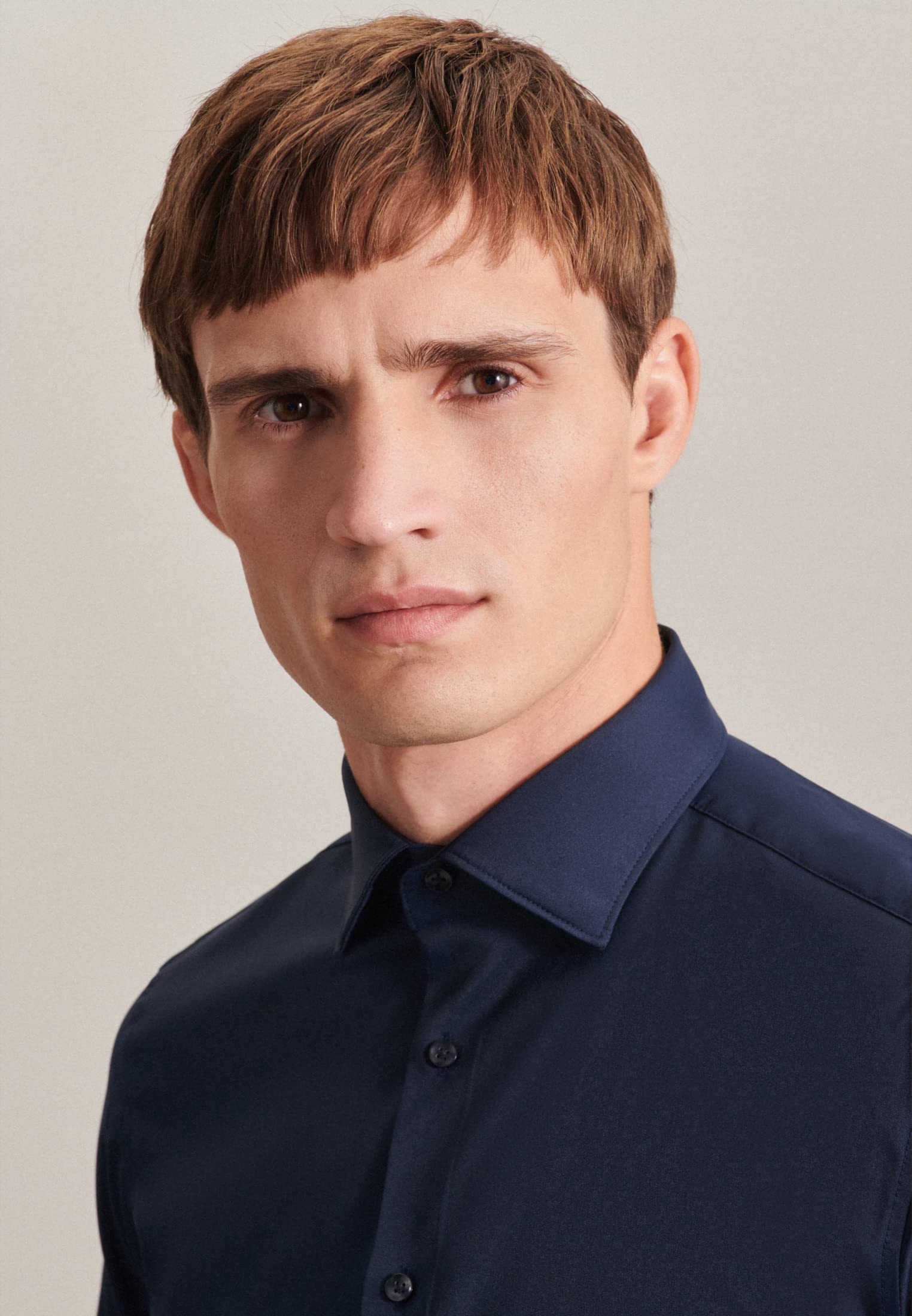 Seidensticker Camicia Business da Uomo - vestibilità Slim - Facile da Stirare - Collo Kent - Maniche Lunghe - Misto Cotone