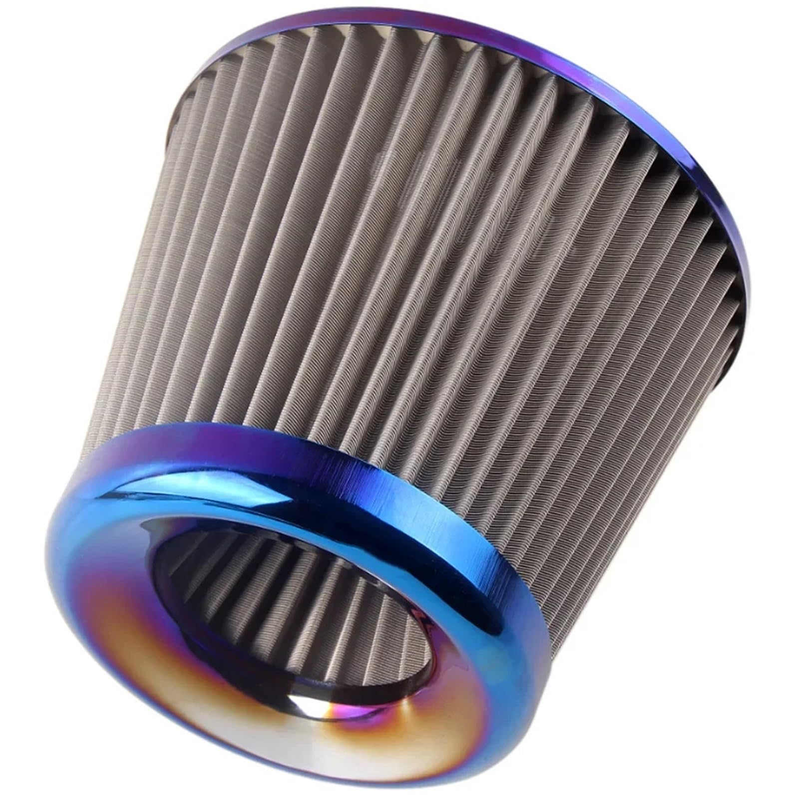 Uniwersalny filtr powietrza ze stali nierdzewnej, do samochodu, system High Flow, stożkowy filtr zimnego powietrza, 60 mm, 65 mm, 70 mm, 75 mm, filtr powietrza do samochodów osobowych (70 mm)