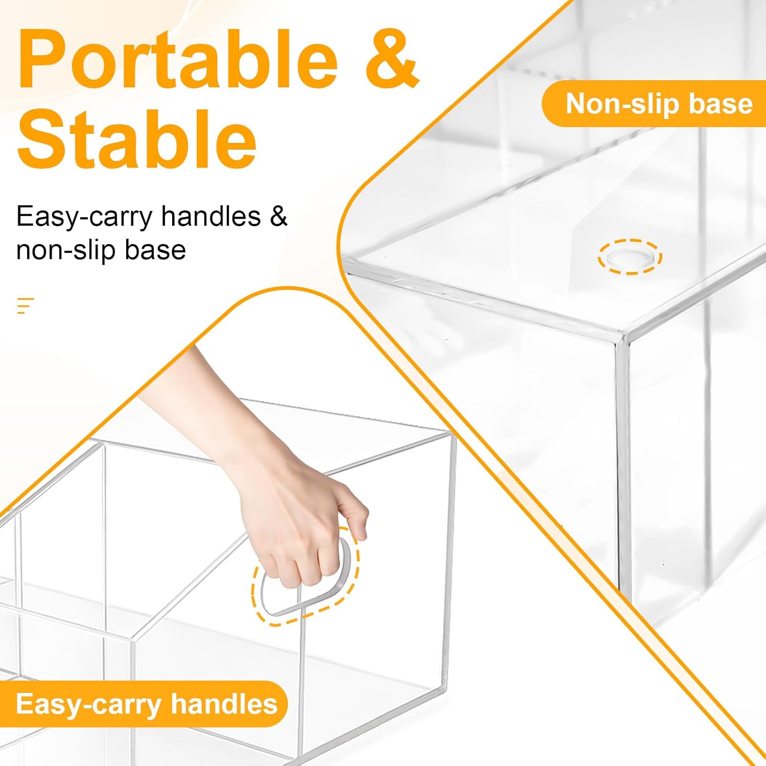 Acrylic Paper Plate Organizer and Dispenser – 6 Compartment Plate and Utensil Caddy for Plates, Cups, Napkins and Cutlery, Ideal for Kitchen, Parties, Picnics, Weddings, and Outdoor Events