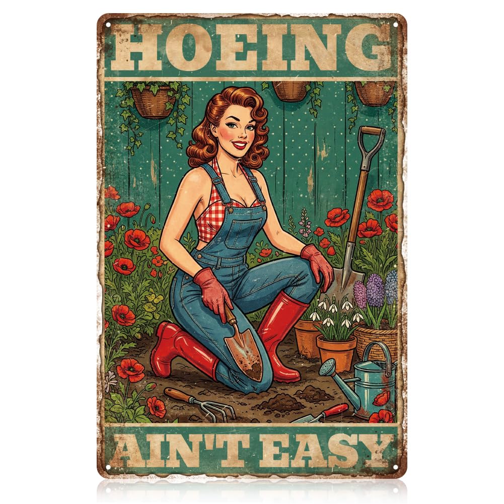 Cartel de granja divertido para dar un toque retro a terrazas y huertos