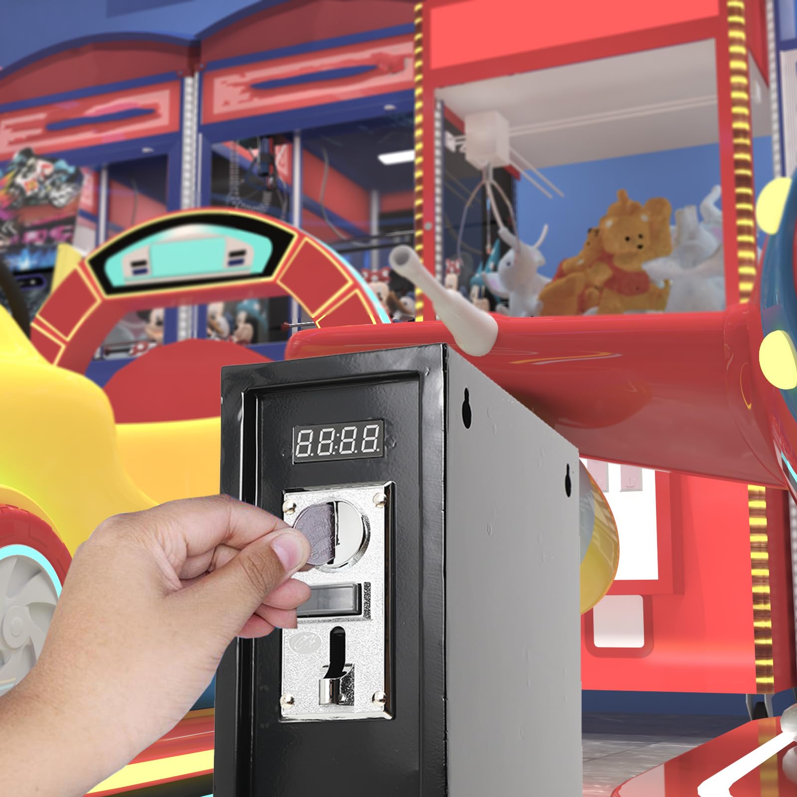 Münzbetriebener Timer-Steuerkasten, 220V 10A Münz-Timer-Steuerbox, Münzautomat Für Waschmaschine, Massagesessel, Verkaufsautomaten