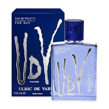 Ulric De Varens NIGHT - Eau De Toilette for Men - Captivating, Enchanting, and Luxurious- Easy to Love, Manly, and Notes of Bergamot, Mandarin, Pineapple, and Cedar- Bold and Fearless Men - 3.4 Fl Oz | Long-lasting fragrance | Warm woody oriental scent | Evening & daily wear | Great gift for men