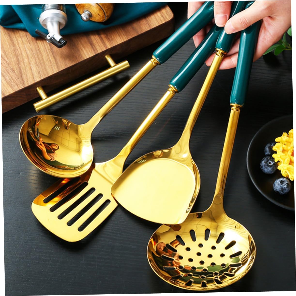 Mikinona Stainless Steel Kitchenware Kitchen Cookware Matte Silverware Utensils for Home
