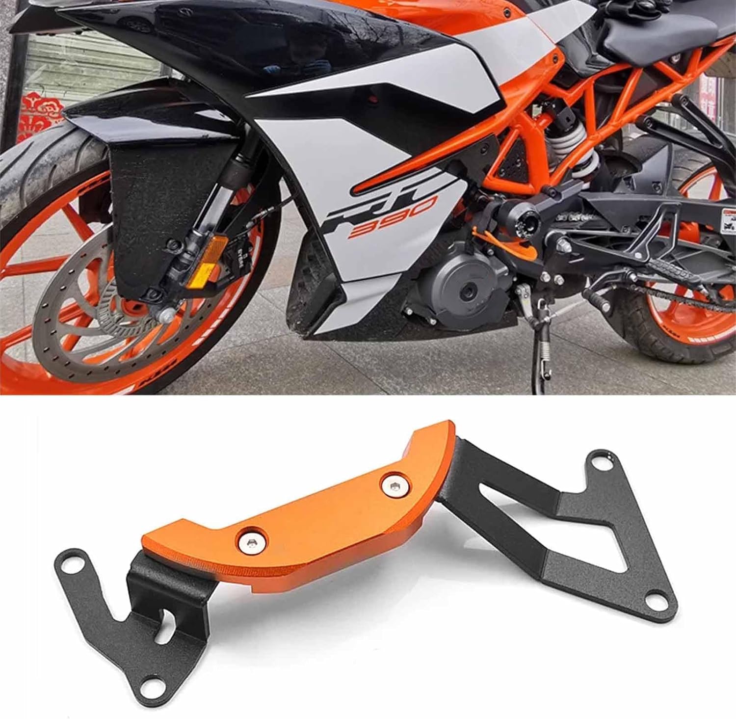 for Duke 250 390 RC 390 DUKE390 RC390 2017-2023 Motorcycle Engine Guard Protector Engine Guard Case Slider Cover Protector (Right-Black)