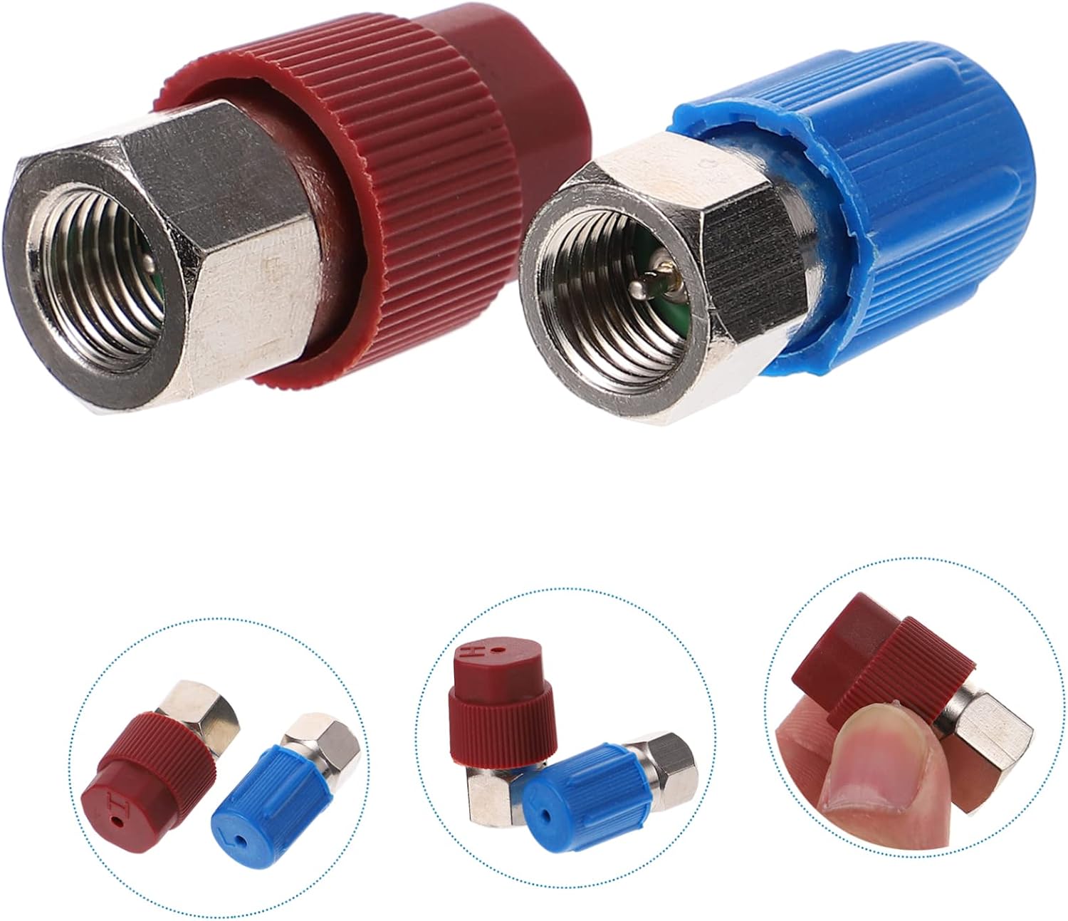 Ciieeo 2pcs Quick Coupler Adapter Kit for Conversion Pressure Port Adapters for Automotive Air