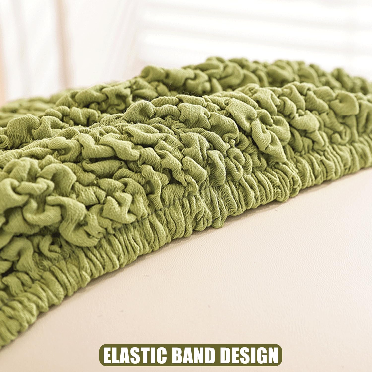 Green,4pcs, Stool Covers Round 1/2/4Pcs Bar Chair Cover Full Wrap Dustproof Seat Cover Stool Cushion Slipcover Round Stool Slipcover with Elastic Band for Bar Kitchen Dining Room