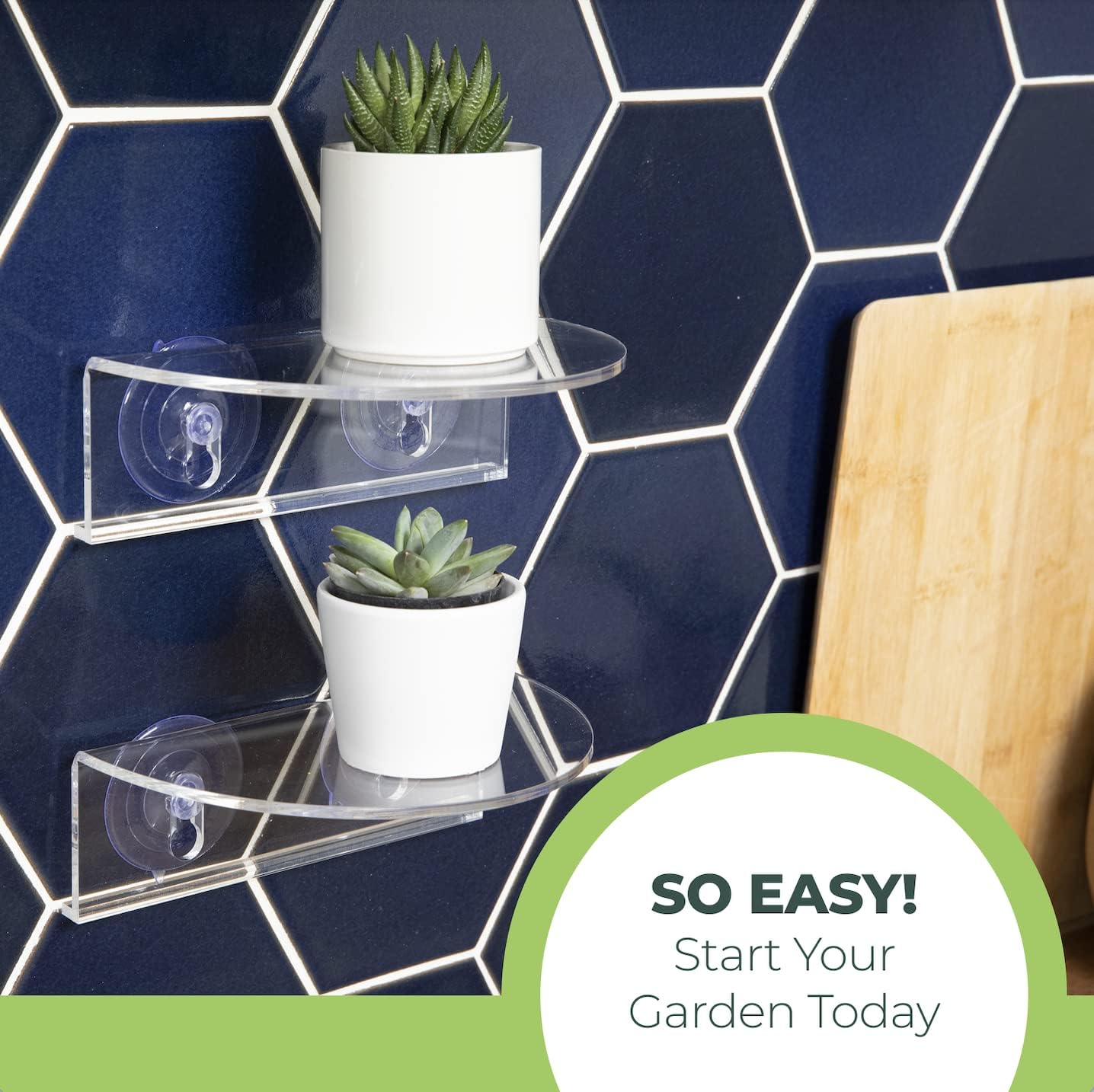 Window Garden Veg Ledge Suction Cup Window Shelf – Create an Indoor Garden, Hold Your Planter Pots, Seed Starter, Figurines on Your Window. Grow Herbs, Microgreens, Succulents, Sleek (2 Pack)
