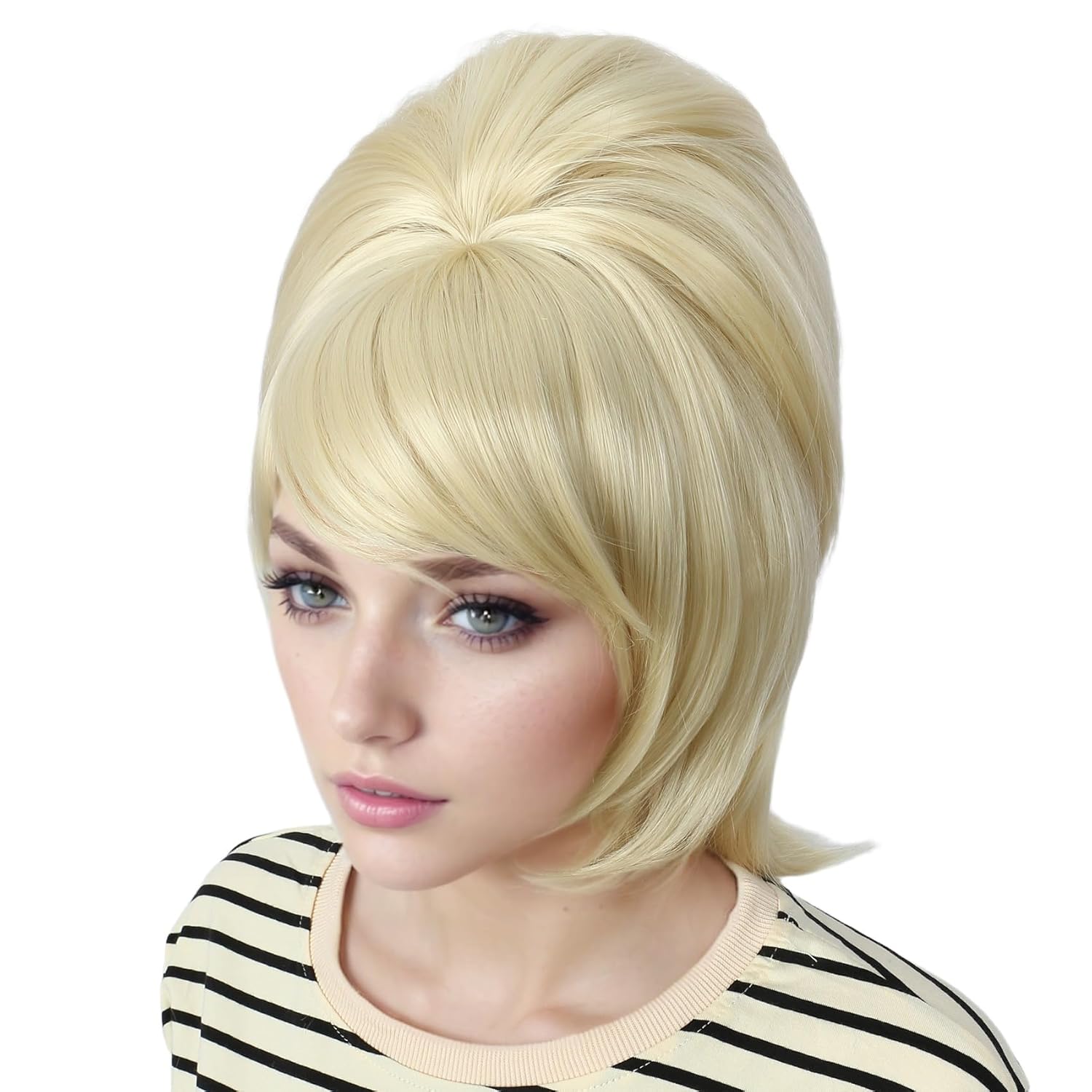 50S Retro Short Wigs Halloween Costume Cosplay Party Wig for Women (Short Blonde) - Image 3