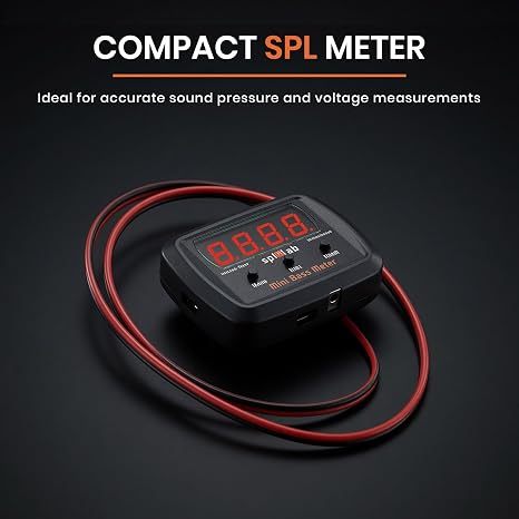 The Orignal SPL-LAB Mini Bass Meter Version 2 | Compact and Standalone Subwoofer Sound Pressure Meter with Voltage Measurement Capability | 10Hz-120Hz Frequency Range Car Audio Bass Testing Tool