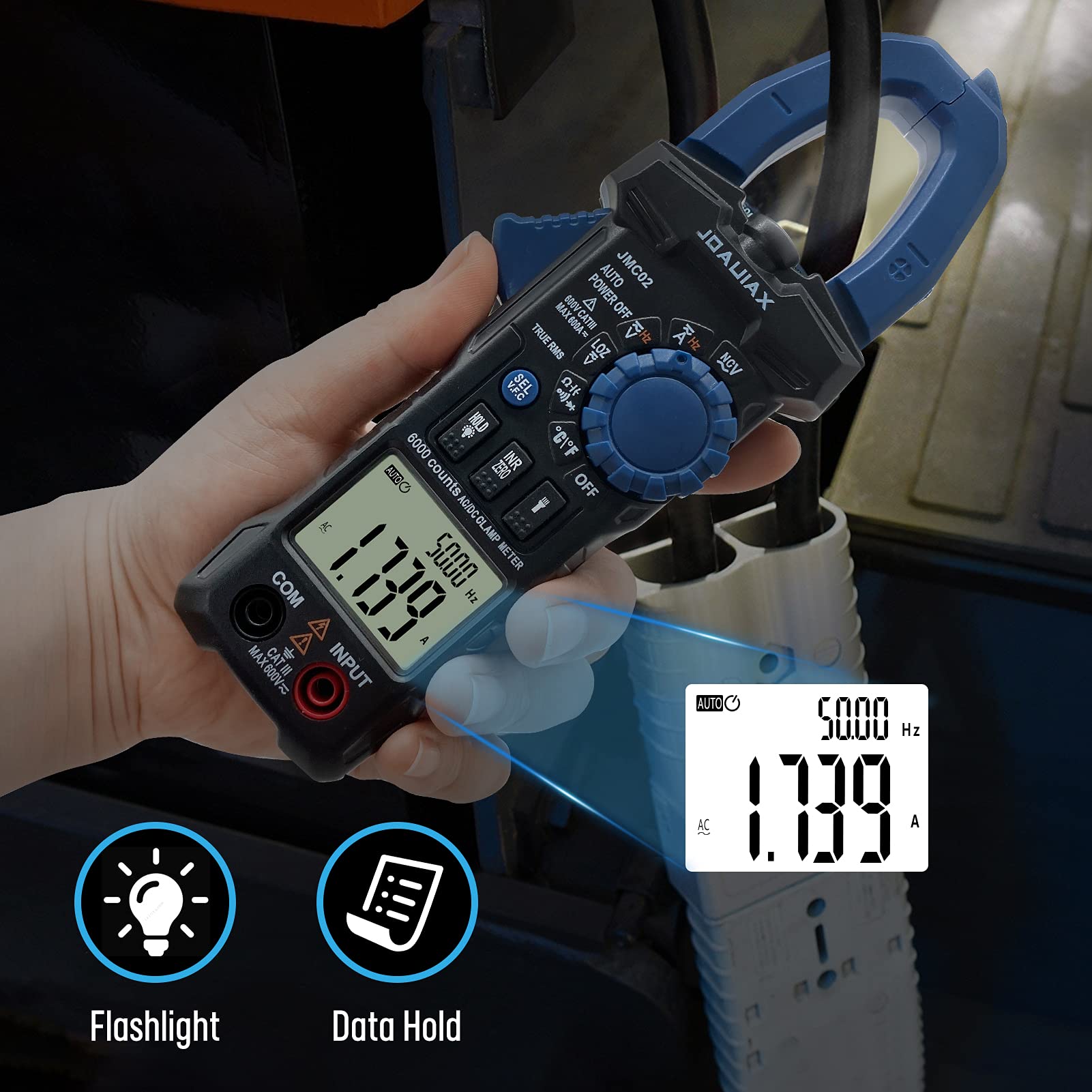 Buy JOAUIAX 2021 New Digital Clamp Meter,6000 Counts Auto Range TRMS