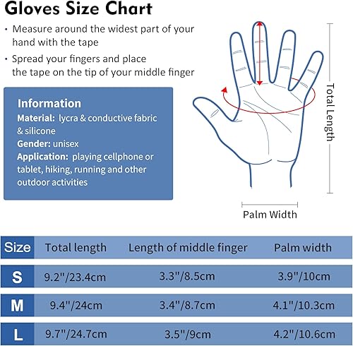 Miniatura 3 de Guantes deportivos de invierno cálidos para correr, para clima frío, guantes térmicos para pantalla táctil, guantes antideslizantes de forro polar