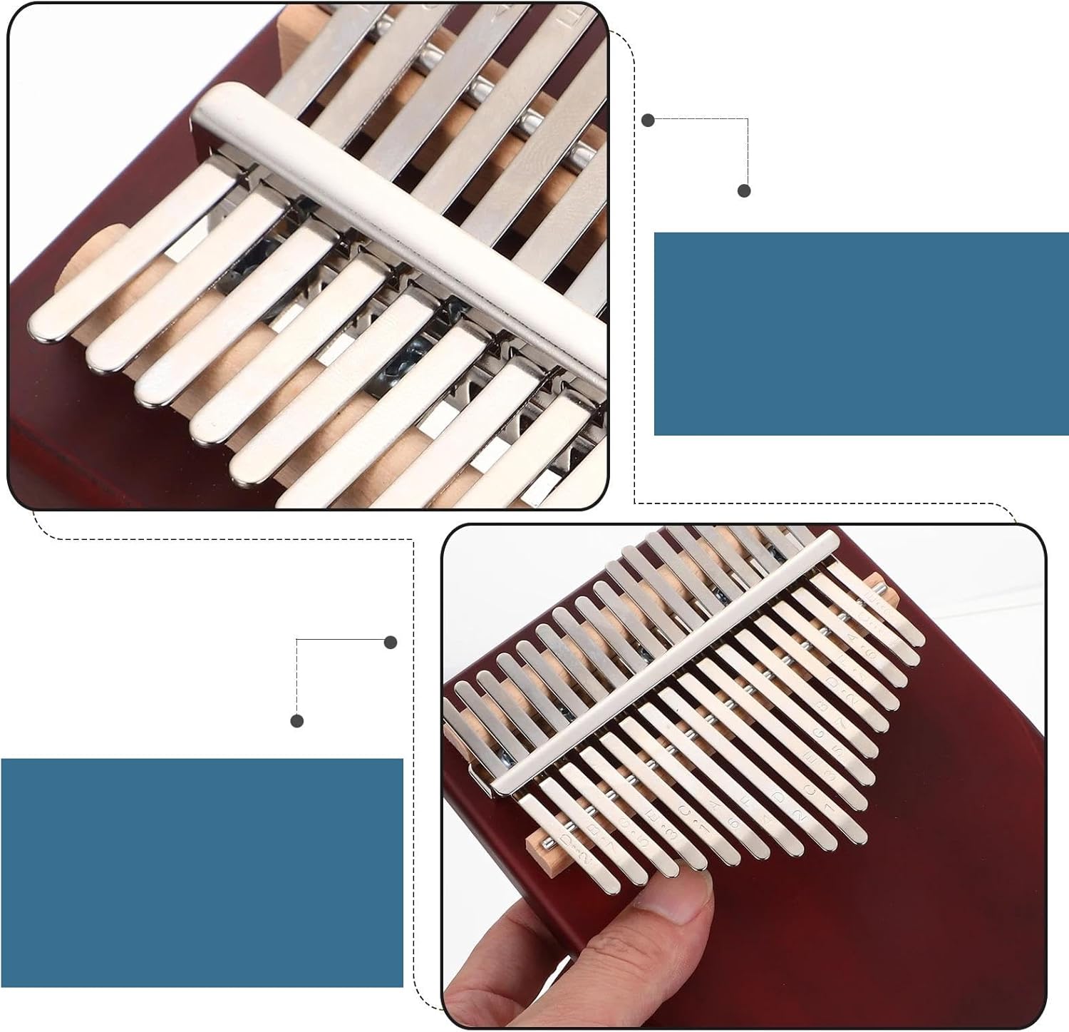 Beginners Kalimba 17 Key Portable Kalimba Set Durable Wooden Instrument Perfect For Beginners