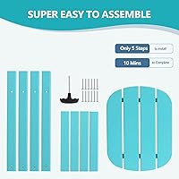 Vista 5 de Plawdlik Hdpe - Mesa auxiliar Adirondack para exteriores, con textura de madera, juego para patio, jardín, porche, piscina, patio compuesto, patio