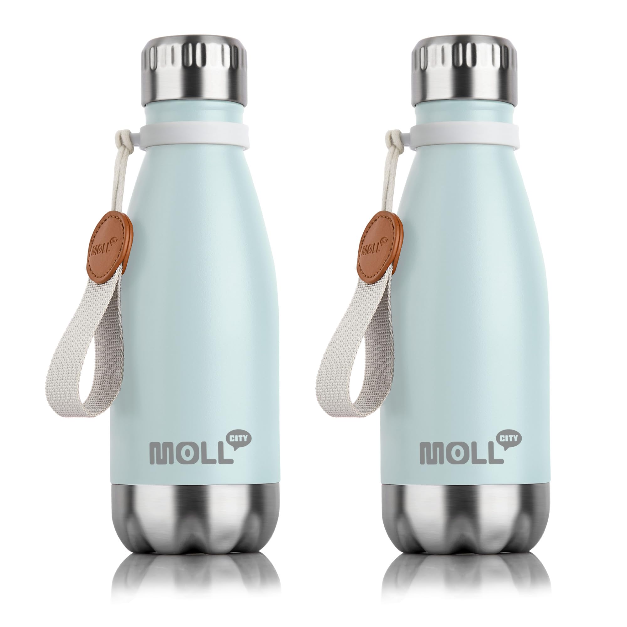 Kids Water Bottle,9 oz Stainless Steel Vacuum Insulated,Leak Proof (2Pcs)