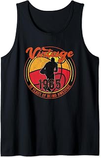 59 Year Old Gifts Vintage Basketball 1965 59th Birthday Tank Top