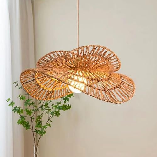 Suspension Wabi-Sabi Lampe Suspendue En Rotin Boho E27 Lu…