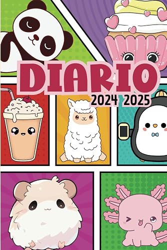 Diario Scuola 2024-2025: Kawaii Edition. Agenda elementari, medie, superiori. GIORNALIERA. Una pagina per giorno.