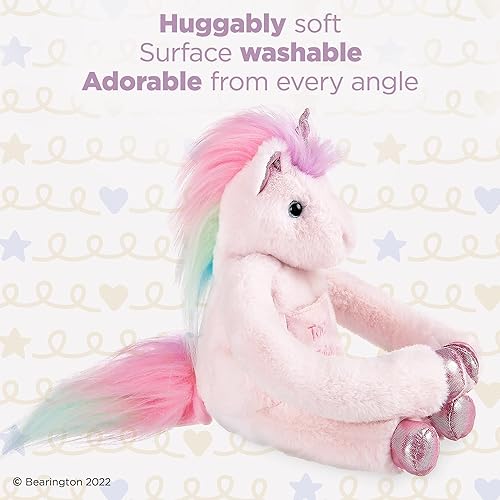 Miniatura 2 de Bearington Lil' Shimmers The Pink Unicorn - Peluche de hada de dientes de 12 pulgadas