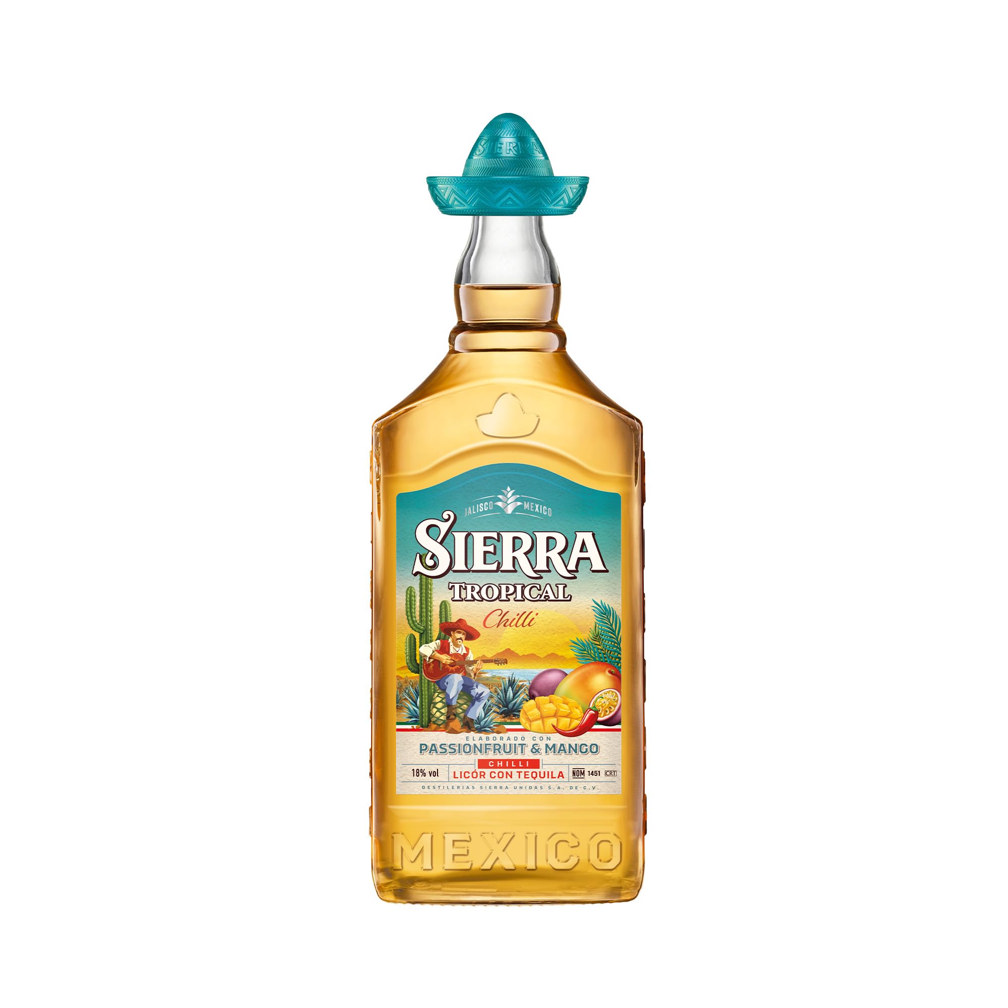 Sierra Tequila Tropical Chilli (1 X 700 Ml) – Fruchtiger Likör Mit Tequila Blanco – Shot Mit Mango, Maracuja & Chili – Mit 100 % Natürlichen Aromen – 18 % Alk. product image