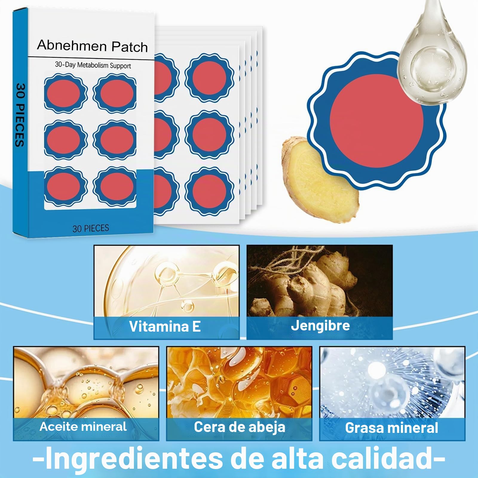 90 Piezas Parches Adelgazantes Moringa y Berberina, Slim Patch, Parche de Ombligo para Abdomen y Cintura