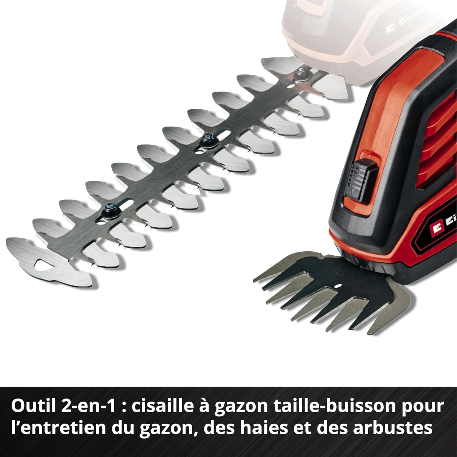 Einhell Cisaille à Gazon sans Fil GE-CG 18/100 Li-Solo Power X-Change (18V, boîte de Vitesses Couverte, Changement de Lame sans Outil) Livré sans Batterie ni Chargeur