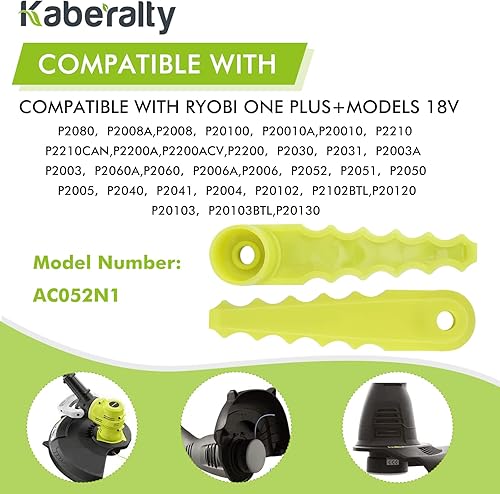 Miniatura 3 de AC052N1 Cuchillas dentadas de repuesto compatibles con Ryobi 18V 2 en 1 Pivotante Auto Feed String Trimmer P2200 P2030 P2031 P2003A P2003 P2060A