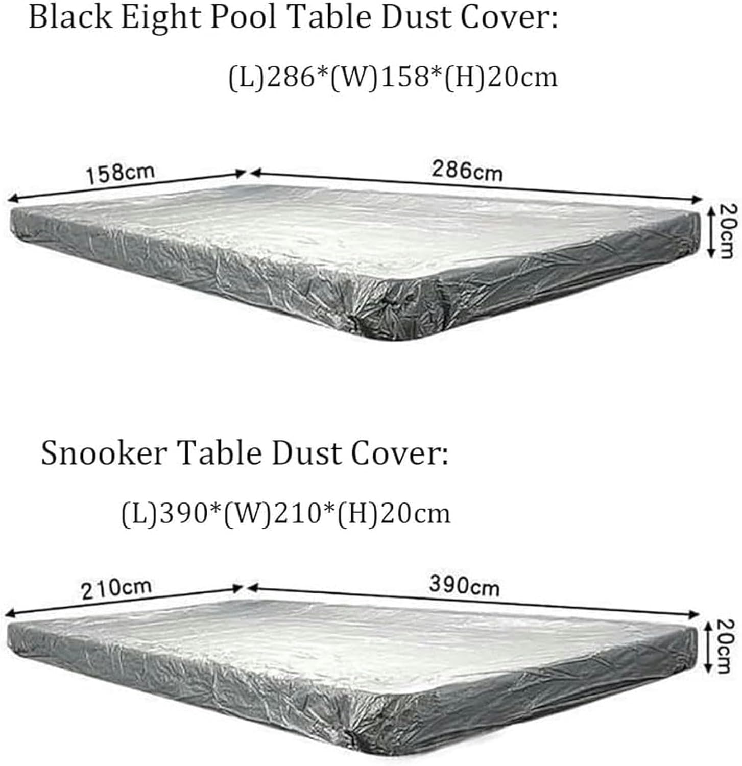 Thickened Pool Table Cover, Billiard Pool Table Cover Hard Top, PVC Waterproof Dustproof Moisture and Sun Protection Snooker Table Cover, for 7/8/9/10/12ft Pool Table 12ft