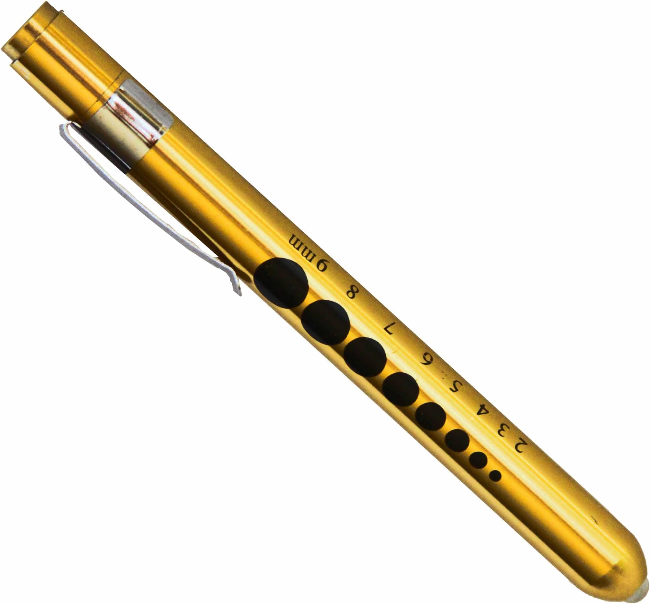 Professional Medical Diagnostic Penlight with Pupil Gauge Gold