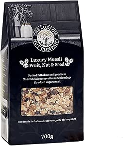 Muesli - Fruit, Nut & Seed By Ludlow Nut - Contains Jumbo Oats, Wholegrain Cereals, Almonds, Cashew Nuts, Brazil Nuts, Seeds - Healthy Breakfast Cereal (1 X 600g