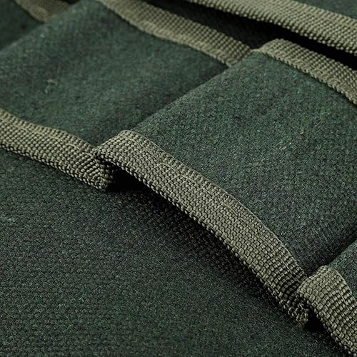 Miniatura 9 de Pssopp Bolsa enrollable para herramientas de jardín, bolsa de almacenamiento de rollos de herramientas multifuncional portátil con 10 bolsillos para