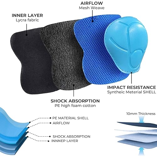 Miniatura 5 de EILLEO Rodilleras para niños, juego de coderas para niños, conjunto de equipo de protección para coderas y rodilleras para niñas y niños con