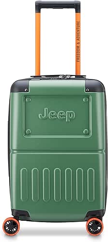 Jeep JH002B Hardside Expandable Luggage with Spinner Wheels, Elm Green,