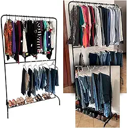 Arara de Roupa 2 Niveis unica com Sapateira Aço Reforçado !