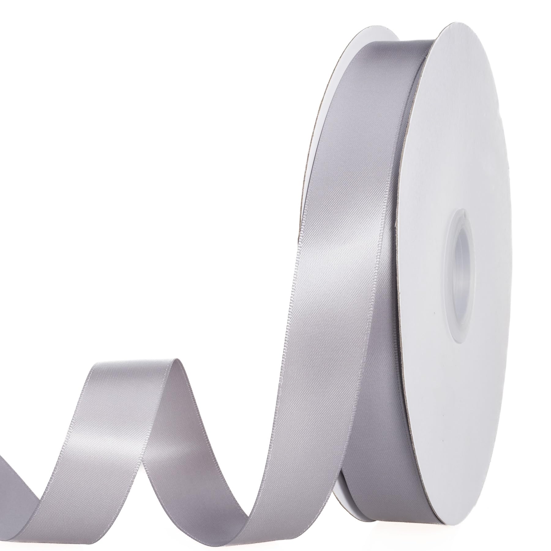 Amazon.co.jp: YASEO シルバーリボン 無地 両面ポリエステルサテン