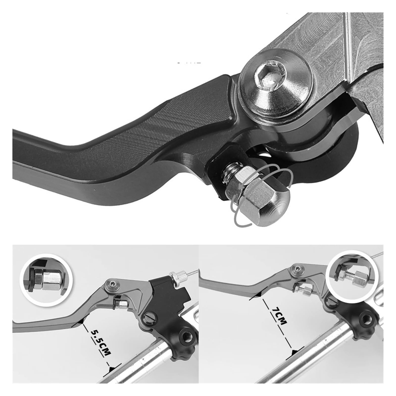 Freno Motocicleta Manija Palancas De Embrague Freno Pivotantes para Motocicletas para TM MXF450 MXF 450 2019 2020 2021 Manijas Y Palanca del Cilindro Maestro(A Pair g)