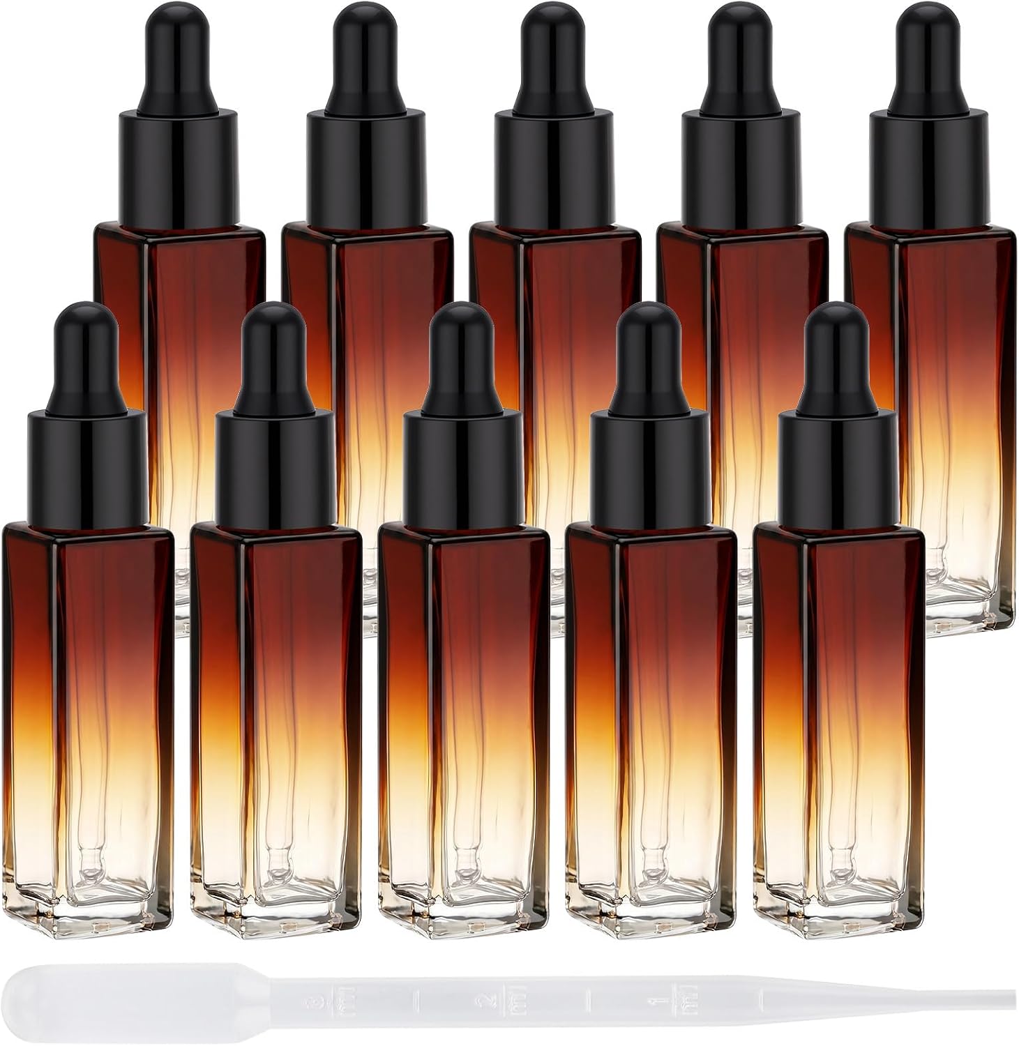 Segbeauty 7ml Bulk Amber Glass Dropper Bottle for Essential Oils, 0.24oz Small Empty Travel Dropper Bottle for Liquids, 10pcs Glass Droppers for Oils, Mini Travel Liquids Bottles with Refill Tool