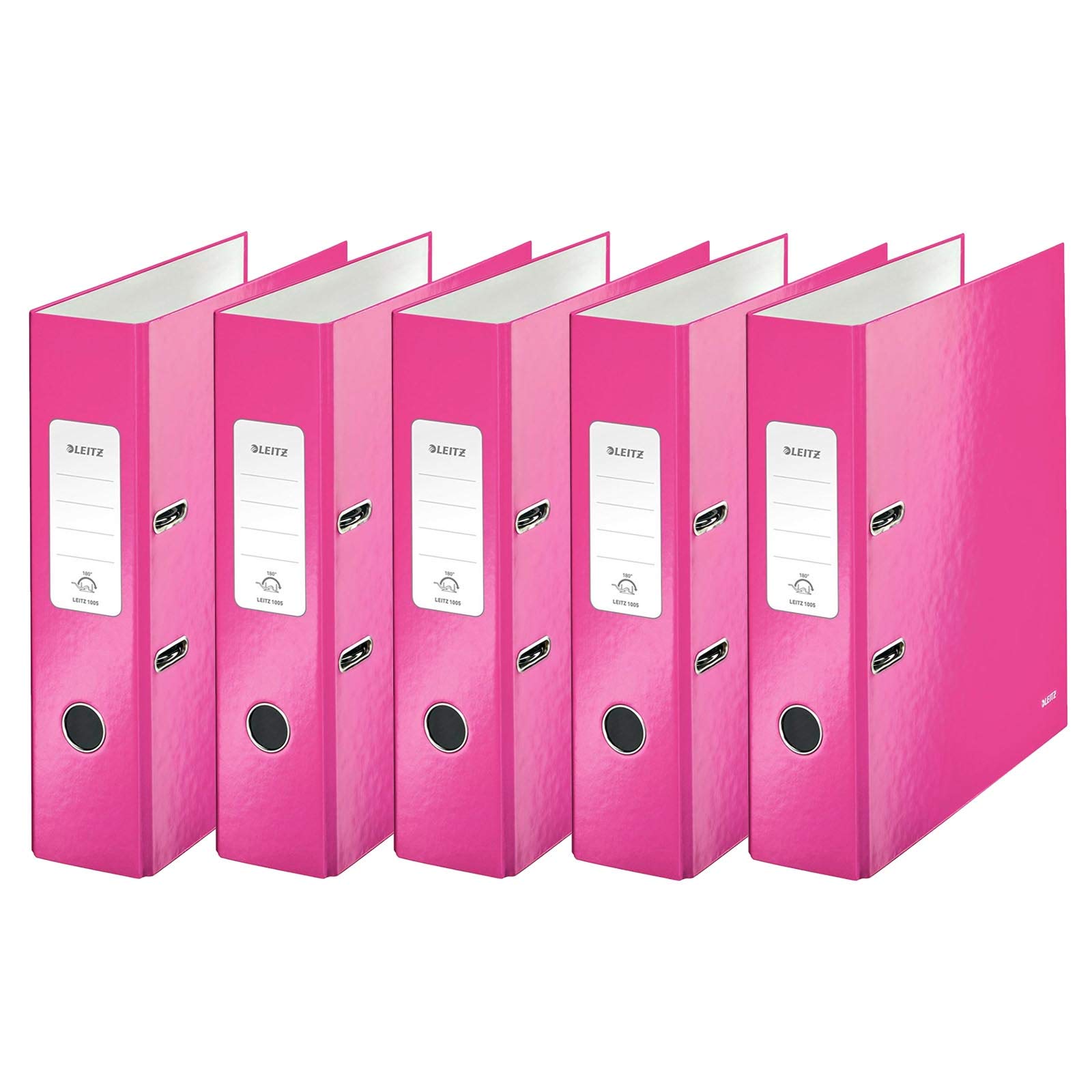 Qualitäts-Ordner WOW A4 80mm (pink metallic, breit | 5er)
